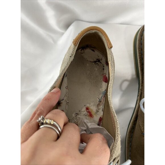 Ted Baker Chock Cream Suede Chukka Boots Mens Size 9 Preppy Fall - Picture 3 of 9